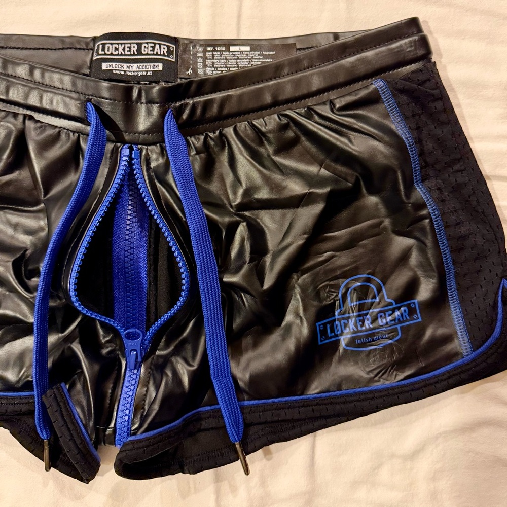 Locker Gear Black and Blue Full Front & Back Zipper, Large, NWOT